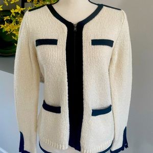 Ann Taylor full zip knit jacket SP